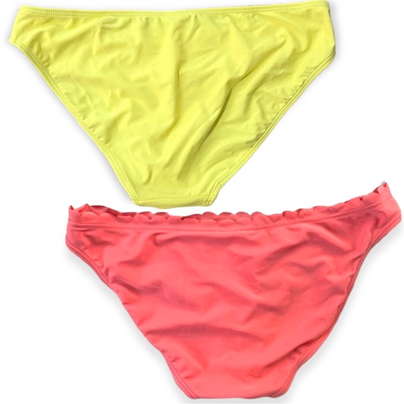 Set of 2 Bikini Bottoms: 1 Yellow + 1 Pink Bikini Bottoms Size Large Swim Suits - Picture 3 of 10